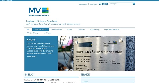 Screenshot der AfGVK-Webseite